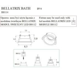 Įleidžiamas šviestuvo korpusas Bellatrix Bath Modulis H0112 Juodas