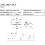 Įleidžiamas šviestuvo korpusas Bellatrix Side 9W Baltas