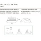 Įleidžiamas šviestuvo korpusas Maxlight Bellatrix Tilted 9W Juodas