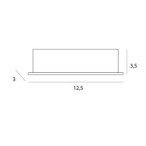 Taškinis šviestuvas Maxlight X-line H Integruotas LED 8W Baltas, Juodas