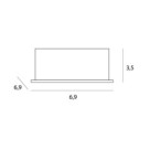Maxlight X-line įleidžiamas lubinis šviestuvas Integruotas LED 10W Baltas, Juodas