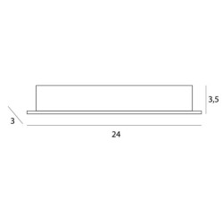 Linijinis šviestuvas Maxlight X-line Integruotas LED 15W Baltas, Juodas