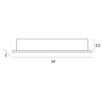 Linijinis šviestuvas Maxlight X-line Integruotas LED 15W Baltas, Juodas