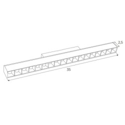 Magnetinis linijinis šviestuvas MAGNETIC LIN 18W 3000K DALI Juodas