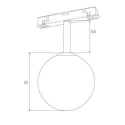 Taškinis šviestuvas MAGNETIC DEC Integruotas LED 5.4W 3000K Juodas