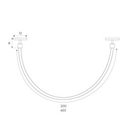 Magnetinis šviestuvas MAGNETIC DEC Integruotas LED 20W Juodas