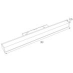 Magnetinis linijinis šviestuvas MAGNETIC LIN Integruotas LED 9.4W Baltas