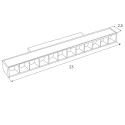 Magnetinis linijinis šviestuvas MAGNETIC LIN Integruotas LED 10W Baltas