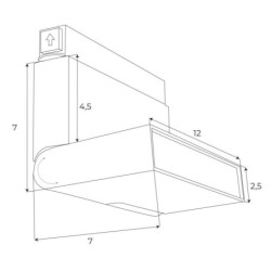 Linijinis magnetinis šviestuvas Maxlight MAGNETIC LIN 5.3W Baltas