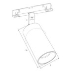 Magnetinis reflektorius Maxlight MAGNETIC REF 9.4W Juodas