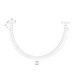 Linijinis magnetinės sistemos šviestuvas MAGNETIC DEC Integruotas LED 20W Juodas