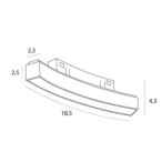 Magnetinio bėgelio linijinis šviestuvas MAGNETIC ANG Zigbee 6W Baltas