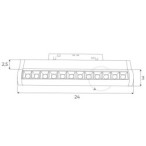 Maxlight MAGNETIC DEC magnetinės sistemos šviestuvas 12W Juodas