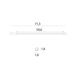 Magnetinis LED šviestuvas Maxlight MAGNETIC LIN Flat Line 72cm 17.4W Baltas