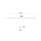 Magnetinis LED šviestuvas Maxlight MAGNETIC LIN Flat Line 72cm 17.4W Baltas