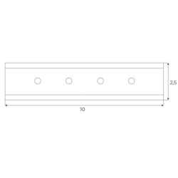 Magnetinio bėginio kelio tiesi jungtis MAGNETIC ACC Juoda
