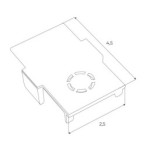Magnetinio bėgelio galinis dangtelis MAGNETIC ACC Juodas