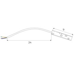 Magnetinės sistemos maitinimo galas išoriniam draiveriui Maxlight MAGNETIC ACC Balta