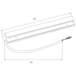 Maxlight MAGNETIC ACC Maitinimo šaltinis 100W Baltas