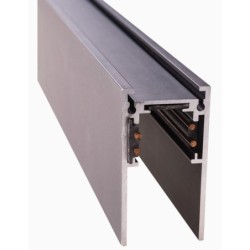 Paviršinis, aukšto profilio magnetinis bėgelis MAGNETIC MEC 1m Juodas