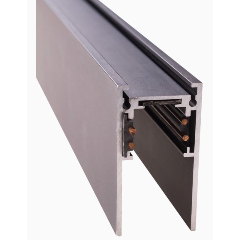 Magnetinis paviršinis aukšto profilio bėgelis MAGNETIC MEC 200cm Juodas