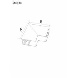 Magnetinės sistemos sieninis-lubinis kampas MAGNETIC MEC Juodas