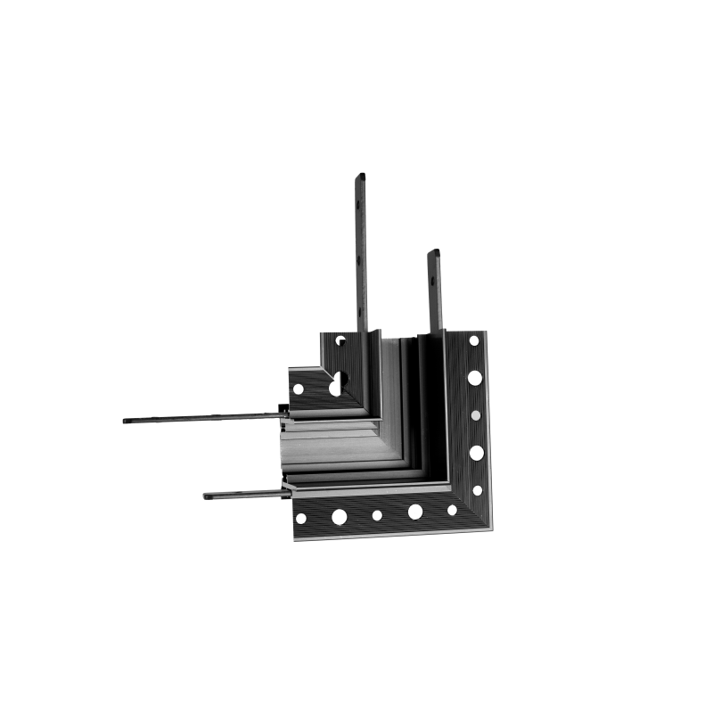 Magnetinės sistemos 90° kampas MAGNETIC MEC Juodas