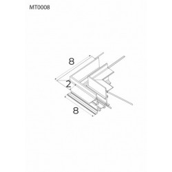 Magnetinės sistemos 90° kampas MAGNETIC MEC Juodas
