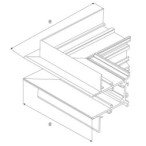 Maxlight MAGNETIC MEC magnetinio bėgelio kampinė jungtis Juoda
