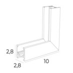 Maxlight MAGNETIC MEC Magnetinis sienos/lubų kampas Juodas