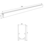 Maxlight MAGNETIC MEC magnetinis bėgelis, paviršinio montavimo, 200cm, baltas