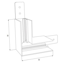 Maxlight MAGNETIC MEC magnetinės sistemos 90° kampas, baltas