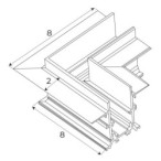 Magnetinio bėgelio kampinis jungiklis Maxlight MAGNETIC MEC Baltas