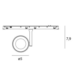 Prožektorius Maxlight MICRO11 FIX 4.1W Juodas