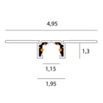 Maxlight Micro11 Įleidžiamas magnetinis šynolaidis 1m Juodas