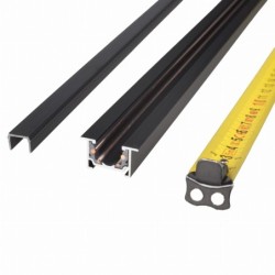 Magnetinės sistemos bėgelis Maxlight MICRO11 MEC įleidžiamas 48V Juodas