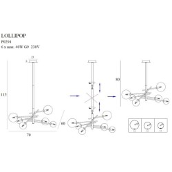 Pakabinamas šviestuvas Maxlight P0294 Lollipop