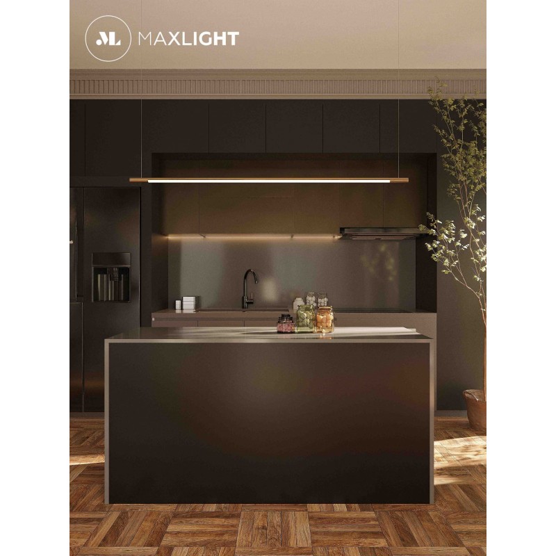Pakabinamas šviestuvas Maxlight Organic Horizon Integruotas LED 16W Auksinis 100cm