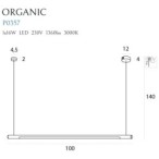 Pakabinamas šviestuvas Organic Horizon 16W Baltas