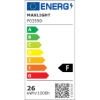 Pakabinamas šviestuvas Maxlight Organic Horizon 26W Chromas 150cm