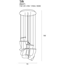 Pakabinamas šviestuvas Silk Integruotas LED 15W Chromas