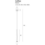 Pakabinamas šviestuvas Coffee I Integruotas LED 7W Juodas