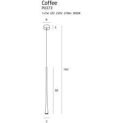 Pakabinamas šviestuvas Maxlight Coffee II 7W Juodas