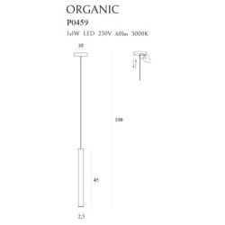 Pakabinamas šviestuvas Organic I 1W Integruotas LED Šlifuoto aukso