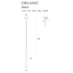Pakabinamas šviestuvas Organic I 1W Integruotas LED Šlifuoto aukso