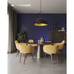 Maxlight Twenty lubinis šviestuvas 1xE27 Juoda chromo, dažyta auksu