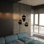Pakabinamas šviestuvas Cometshine 8W Juoda, Aukso
