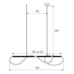 Pakabinamas šviestuvas Laguna Integruotas LED 30W Juodas