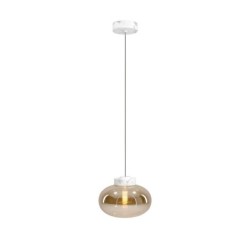 Pakabinamas šviestuvas Moonstone 1xE27 Gintarinė, Balta