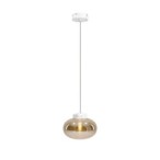 Pakabinamas šviestuvas Moonstone 1xE27 Gintarinė, Balta